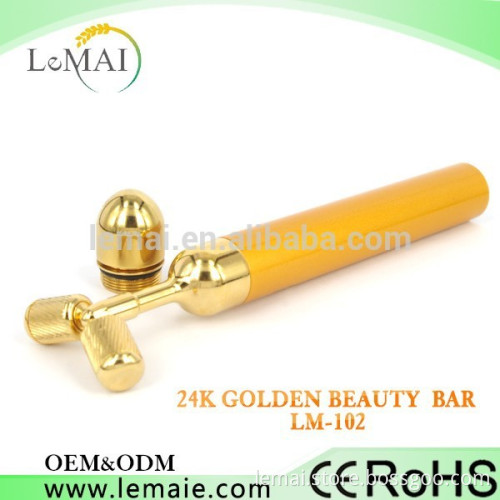 24K Gold Beauty Bar Vibrating Slimming Facial Massager